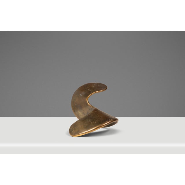 1 of 1 Abstract Modern "Torn Fragment" Table Top Solid Bronze Sculpture by Mark Leblanc for Leblanc Studios, Usa, C. 2020s For Sale - Image 4 of 18