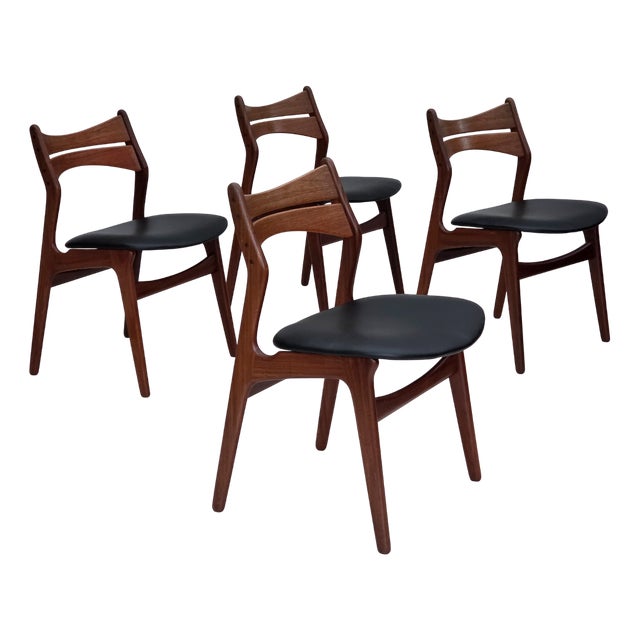 Danish Dining Chairs from Erik Buck, 1960s, Set of 4 For Sale