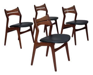 Danish Dining Chairs from Erik Buck, 1960s, Set of 4