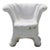 Vintage Weathered Cement Shell Form Garden Chair or Planter Chair, Extremely Heavy, 33” High For Sale