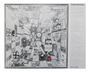 Mickey and Felix by Pedro Friedeberg at Hokin Gallery Exhibition Poster, 1980