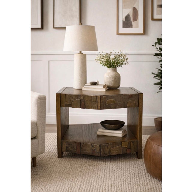 Attributed to Lane Furniture, this vintage dresser is a strong example of the Pueblo line produced in the 1970s. The piece...