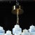 Modernist Hand-Blown Murano Opalescent Barbell Chandelier With Brass Fittings For Sale - Image 10 of 18