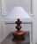 Walnut Wood Minimalist Fabric Table Lamp For Sale - Image 4 of 8