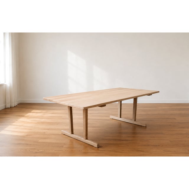 Wood BM6286 Shaker Dining Table in Soaped Oak by Børge Mogensen, 1970s For Sale - Image 7 of 15