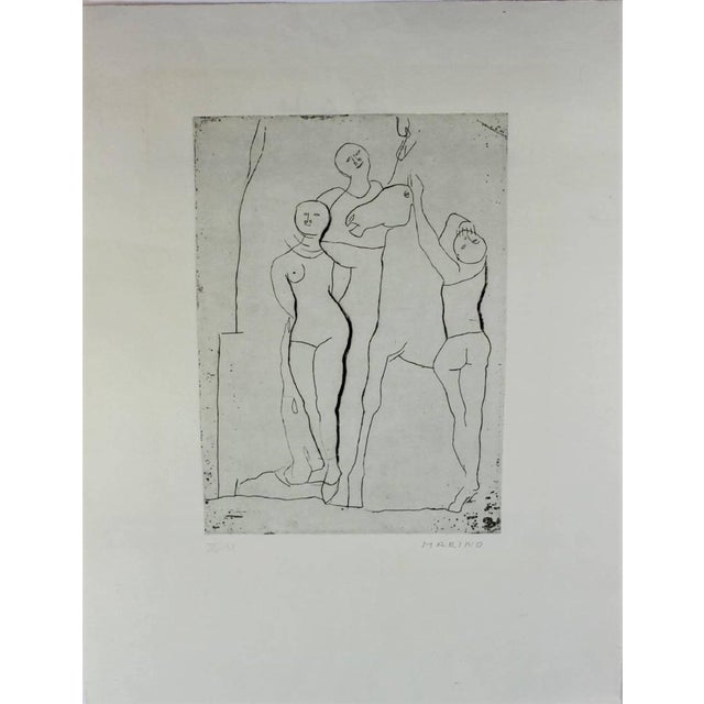 From deluxe Roman numeral edition of 20. hand signed Il Teatro from Imagines. Horse and rider. He attended the Accademia...
