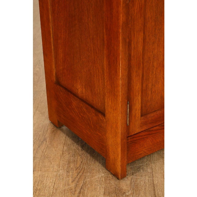 Stickley Mission Collection Oak Harvey Ellis Inlaid Server For Sale - Image 17 of 18