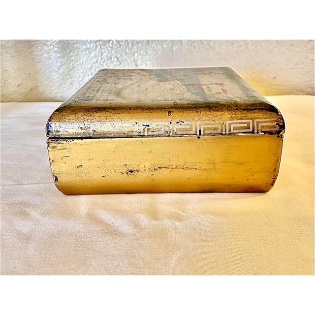 Vintage Japanese Gold Lacquered Wood Box For Sale In Santa Fe - Image 6 of 15