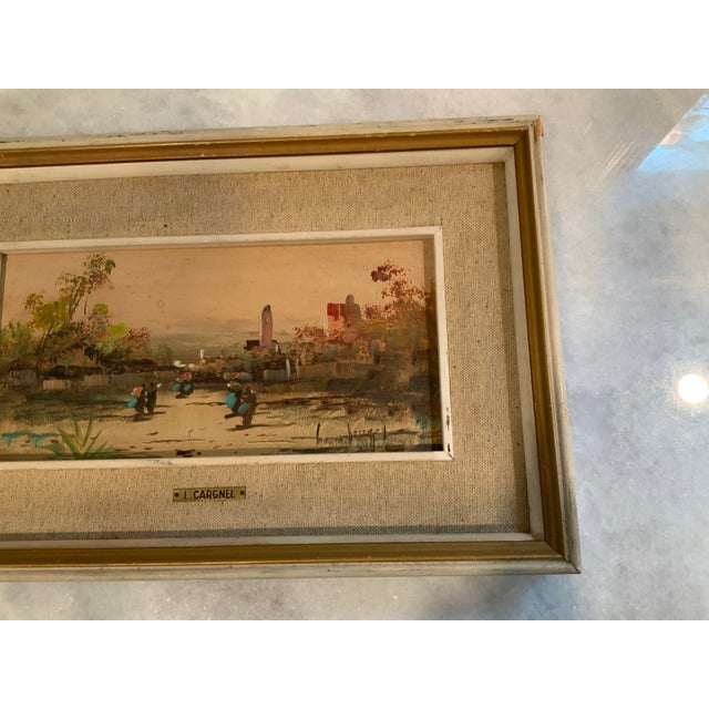 Mid 20th Century Italian Landscape Scene Oil Painting by Lucio Cargnel, Framed For Sale - Image 4 of 9