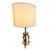 Art Deco 1920 Brass Figural Nude Art Deco Flapper Table Lamp by Frankart W/ Shade For Sale - Image 3 of 12