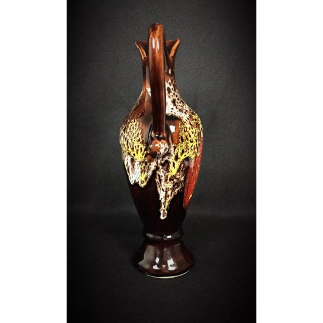 French Provincial Mid 20th Century Vallauris Ceramic Ewer or Soliflore – Signed For Sale - Image 3 of 7