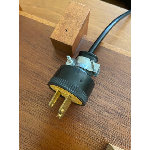 Vintage Fredrick Cooper Large Teakwood Pendant Light For Sale In Phoenix - Image 6 of 9