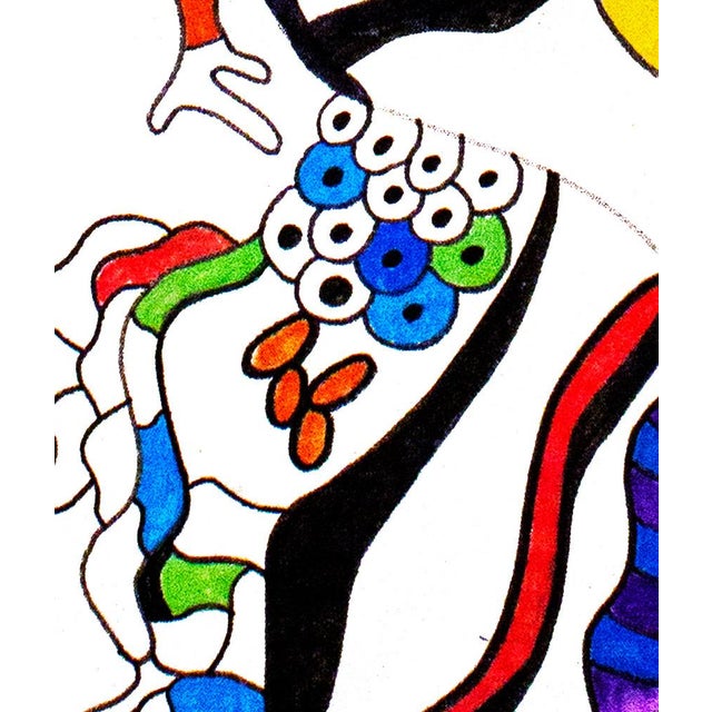2020s Silver Hand — Abstract Figurative | 17 X 47 in | Oil Markers on Canvas | 2020 For Sale - Image 5 of 7