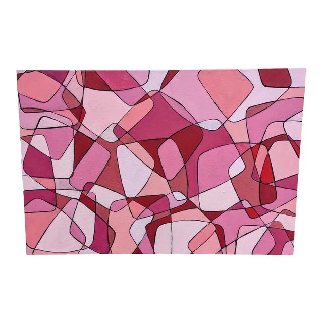 Contemporary Abstract Original Acrylic Painting on Canvas by Kelly Caldwell For Sale