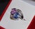 GIA Natural 6.24CTS VS F Diamond Blue And Pink Sapphire Platinum Bypass Ring Band, size 6.75 For Sale - Image 11 of 13