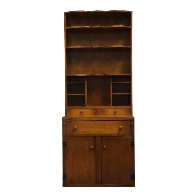 American Whitney Furniture Solid Hard Rock Maple Early American 32" Secretary Desk 7493 For Sale - Image 3 of 18