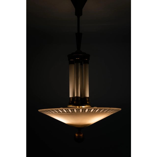 Swedish Art Deco Ceiling Lamp, 1940s For Sale - Image 4 of 9