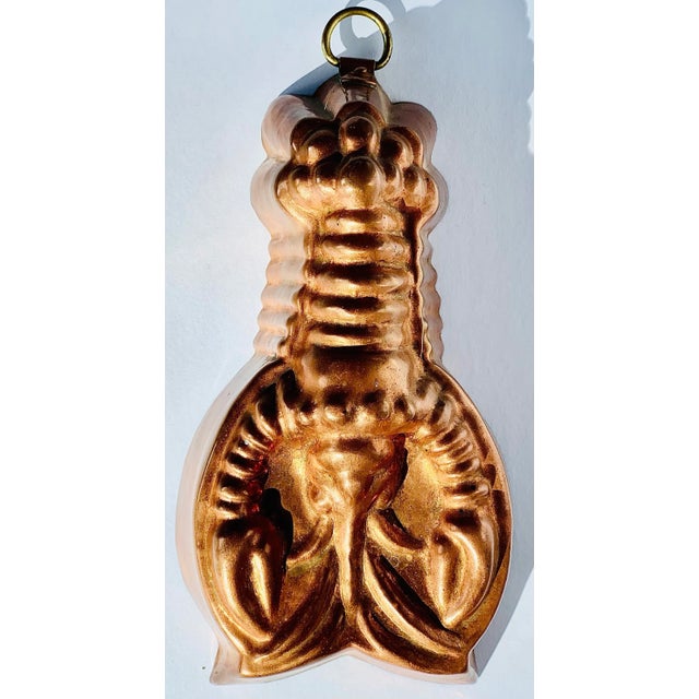 Nautical Vintage 1980’s Copper Lobster Kitchen Mold For Sale - Image 3 of 11