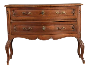 Antique Rococo Chest of Drawers in Oak, 1800