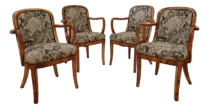 4 Art Deco Chairs From RMS Caronia Ocean Liner 1940's