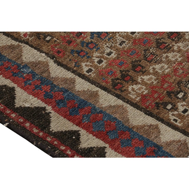 Antique Persian Rug in Brown With Colorful Geometric Patterns, From Rug & Kilim For Sale In New York - Image 6 of 7