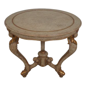 Italian Paint Decorated Round Center Occasional Table
