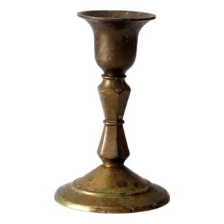 Vintage Brass Candlestick Holder For Sale