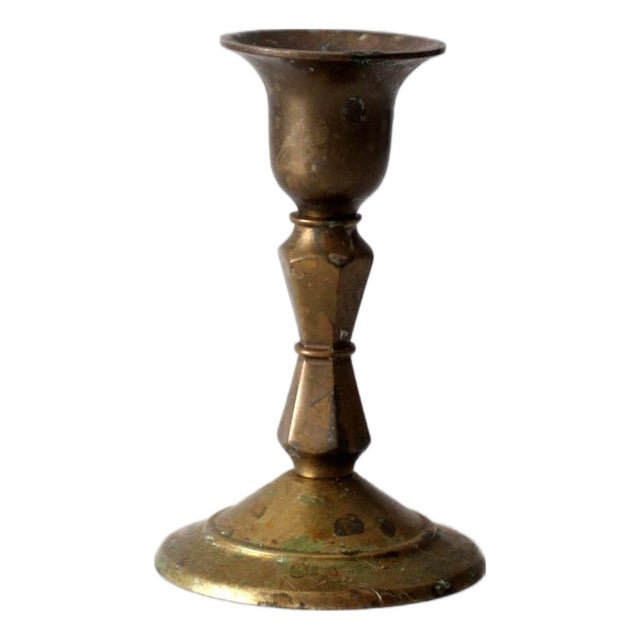 Vintage Brass Candlestick Holder For Sale