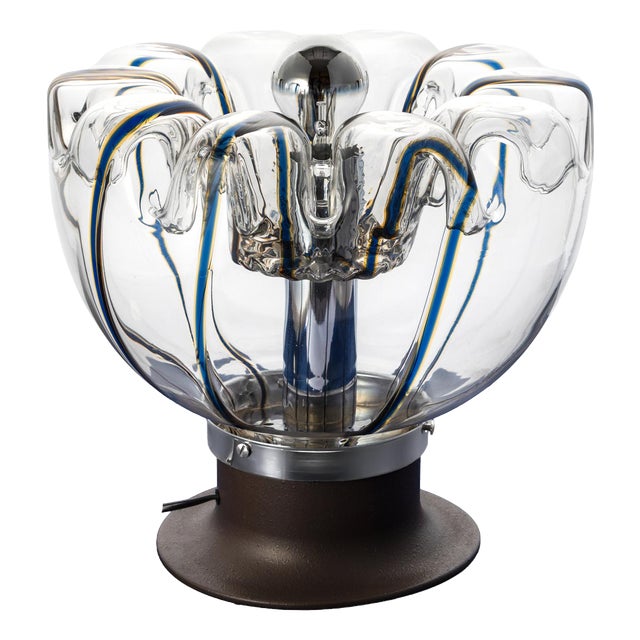Space Age Table Lamp in Hand-Blown Murano Glass from Targetti Sankey, Italy, 1970s For Sale