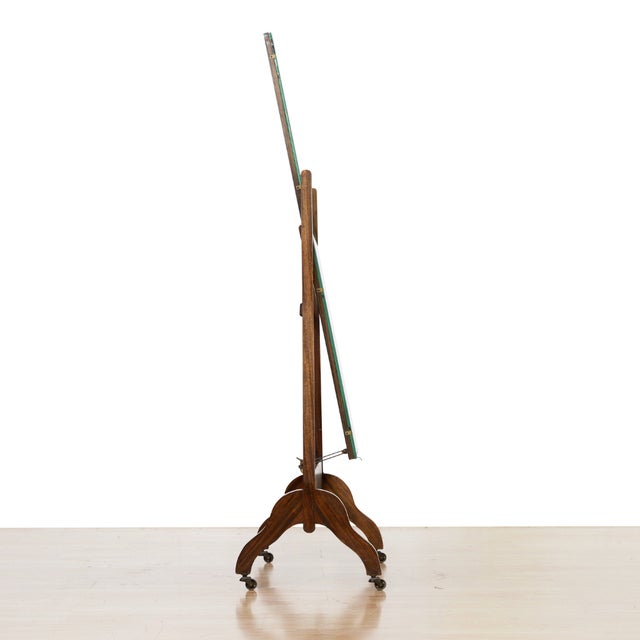 This elegant 1920s cheval floor mirror combines traditional craftsmanship with understated early modern design...