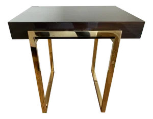 Interlude Home Eucalyptus and Brass Side Table