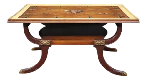 Duncan Phyfe Style Hand Painted Mahogany Coffee Table