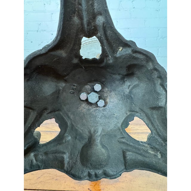 Early 20th Century Antique Wrought Iron French Bistro Chair With Rotating Seat For Sale - Image 12 of 12