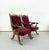 Vintage Tufted Burgundy Velvet Armchairs For Sale - Image 4 of 6