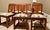 Chestnut Solid Oak Dining Room Chairs - Set of 6 For Sale - Image 8 of 9