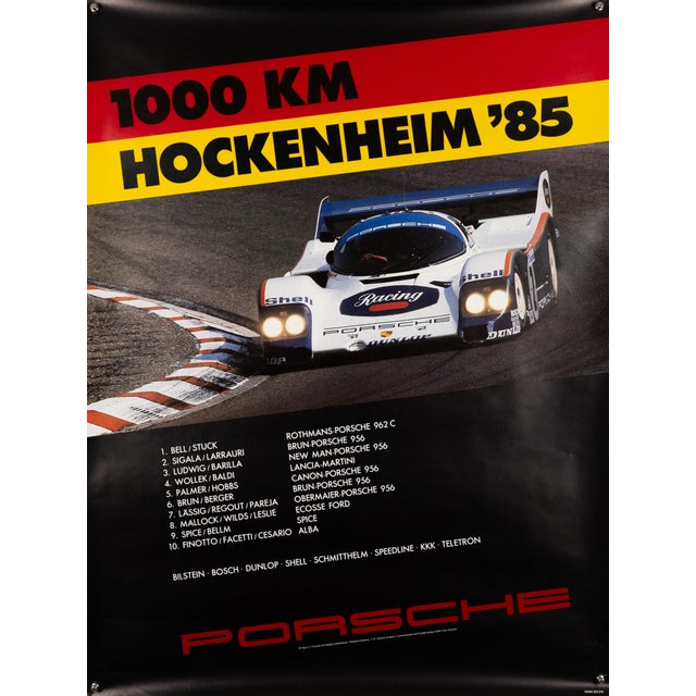 Porsche 1000km Hockenheim Porsche Poster by Gruppe C, 1985 For Sale - Image 9 of 9