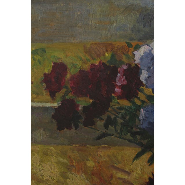 Large Oil on Canvas Still Life Fruit & Flowers For Sale - Image 11 of 14