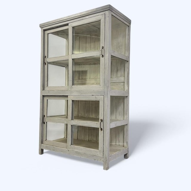 Large Vintage Indian Glazed Storage Cupboard For Sale - Image 10 of 10