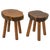 Side Tables Handcrafted in Burr Wood, 1970s, Set of 3 For Sale