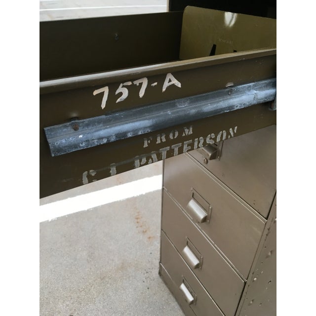 Greige Art Metal Industrial 7-Drawer Vertical File Cabinet For Sale - Image 8 of 13