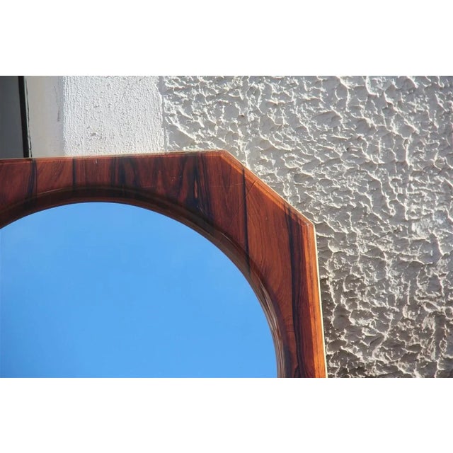 Italian Rosewood Mirror, 1960s For Sale - Image 9 of 10