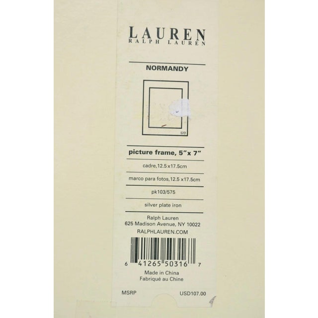Late 20th Century Lauren Ralph Lauren Silver Plated Normandy Modern 5x7 Photo Picture Frame For Sale - Image 14 of 15