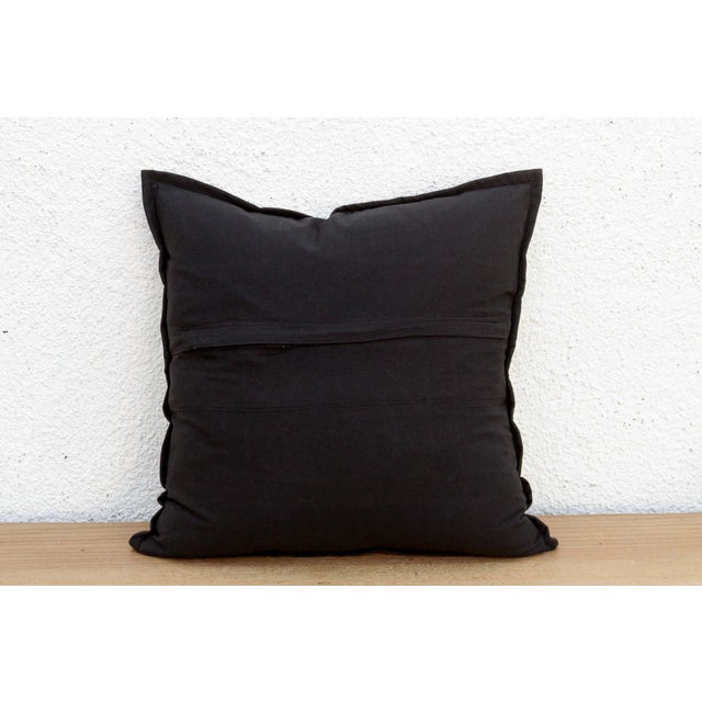 19th Century Emerald Patchwork Antique Jaisalmer Pillow For Sale - Image 5 of 6