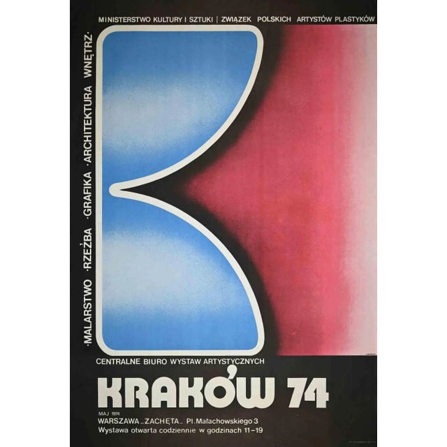 Krakow 74 is an original poster print designed by J. Wysocki in 1974. The artwork was realized on the occasion of Krakow...