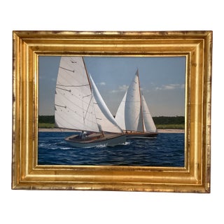 ‘Racing Alerions’ by Forrest Rodts (Original Signed Oil Painting) For Sale