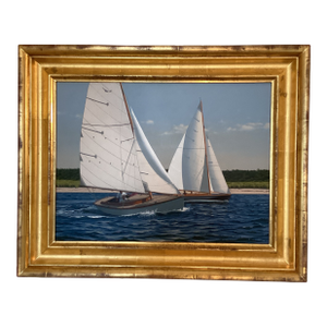 ‘Racing Alerions’ by Forrest Rodts (Original Signed Oil Painting)