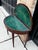 Early 20th Century Antique Emerald Green Leather Top Flame Mahogany Table For Sale - Image 5 of 10