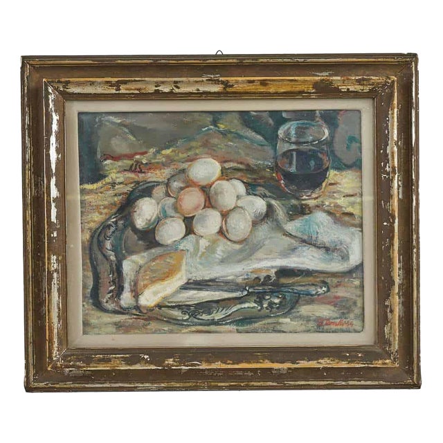 Unknown, Still Life, 1950s, Oil on Canvas, Framed For Sale
