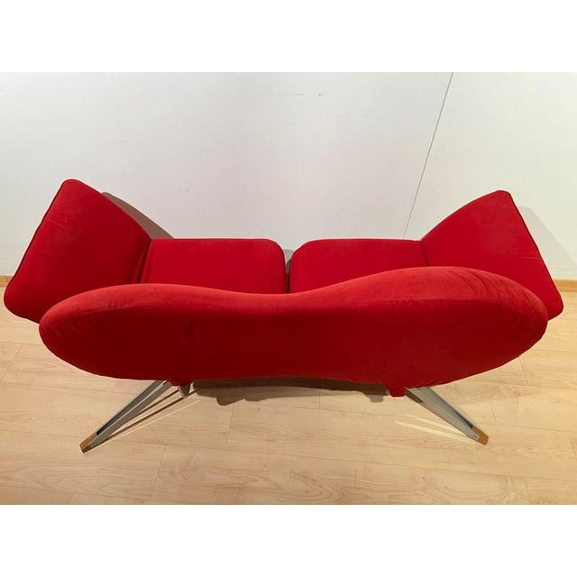 Red Convertible Sofa attributed to Bonaldo, 1980s For Sale - Image 9 of 18