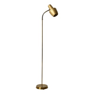 Scandinavian Floor Lamp in Brass, 1960s For Sale